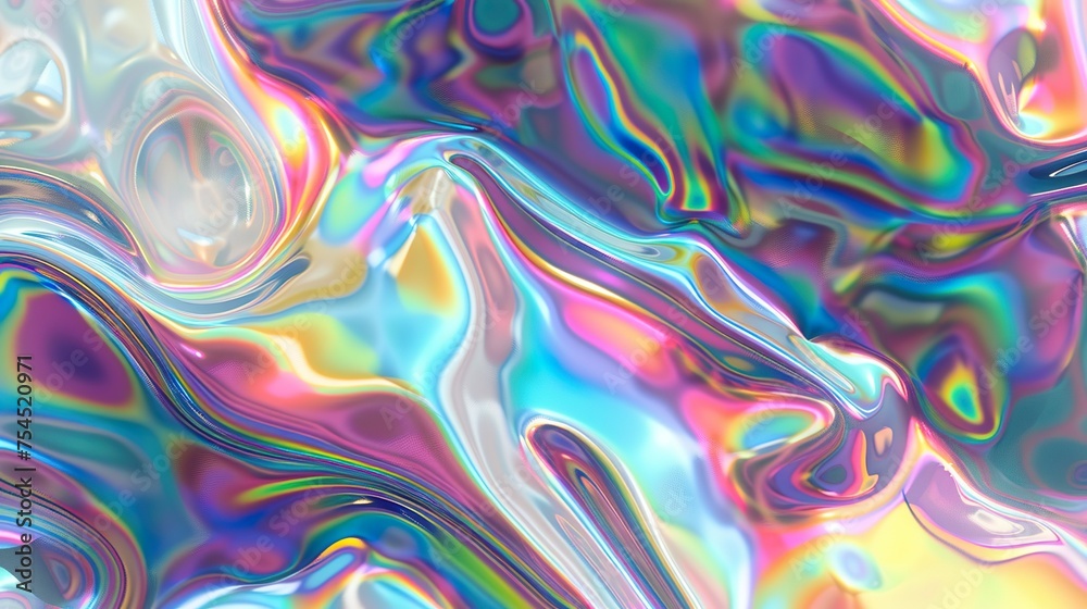 Psychedelischer, holographischer Hintergrund in bunten Farben Psychedelischer, holographischer Hintergrund in bunten Farben