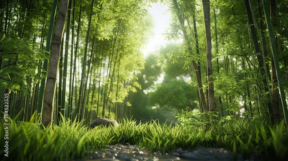 Obraz premium Bamboo Forest Background 8k