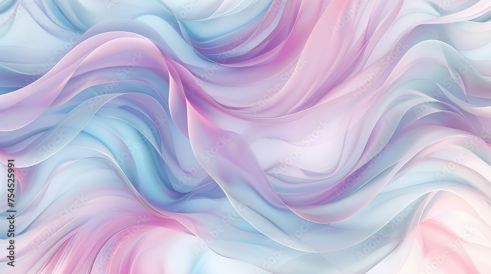 Dynamic pastel swirls in abstract digital design. Fluid pastel movement in swirling digital art pattern. Artistic digital abstract of pastel swirls and fluidity. - obrazy, fototapety, plakaty 