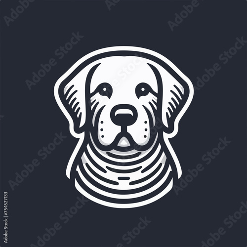 labrador retriever logo icon sticker tattoo vector.