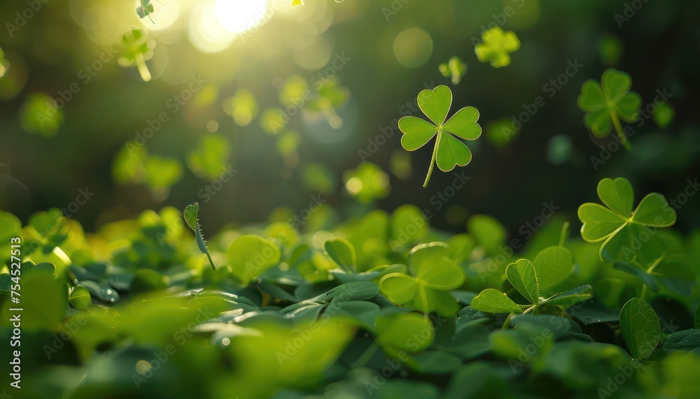 Shamrock clover leaf banner with copy spacing Shamrock clover leaf banner with copy spacing