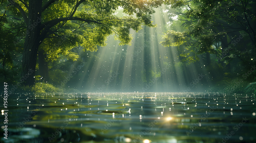 Sun-Dappled Green Forest Canopy Sun-Dappled Green Forest Canopy