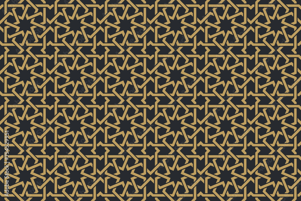 Seamless geometric pattern in authentic arabian style.