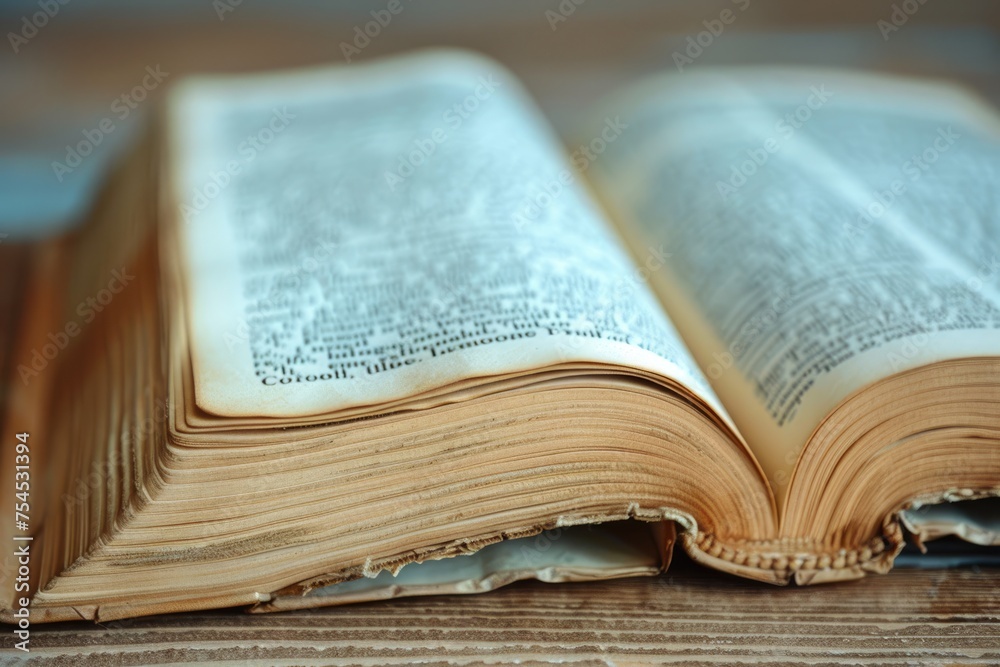 Obraz premium Closeup of a Dictionary Page with the Definition of a Word Explaining Information in Text Format