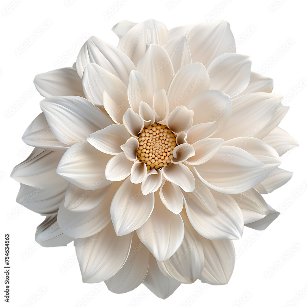 white flower isolated on transparent background cutout 