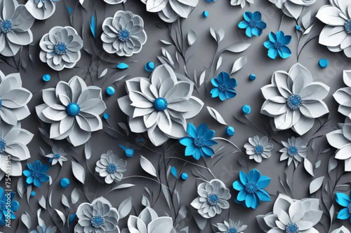 blue floral background