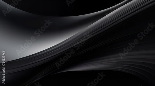 Grey Black White Glowing Abstract Gradient Shape