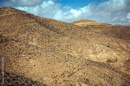View from a road near Matmata city, Kebili Governorate of Tunisia