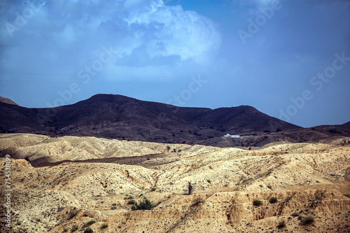 View from a road near Matmata city, Kebili Governorate of Tunisia