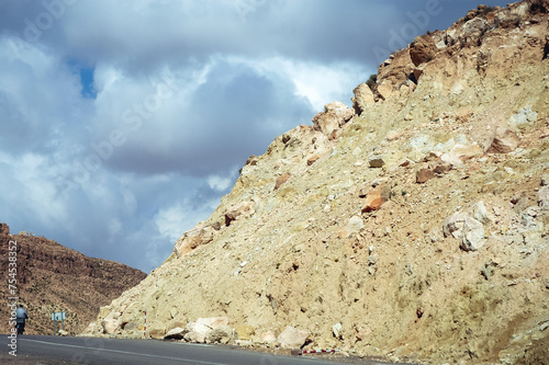 Road in Toujane Berber village near Matmata city, Kebili Governorate, Tunisia photo