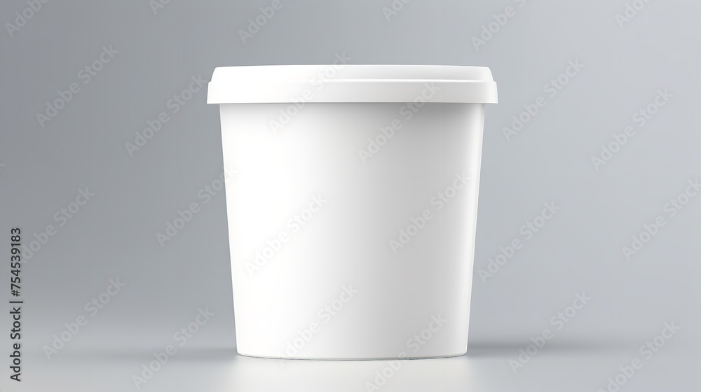 Ice Cream Package White Plastic Container Ice Cream Package White Plastic Container