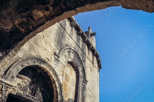 St Nicholas Chapel on medieval bridge Pont Saint-Benezet also called Pont d'Avignon in Avignon city, France photo