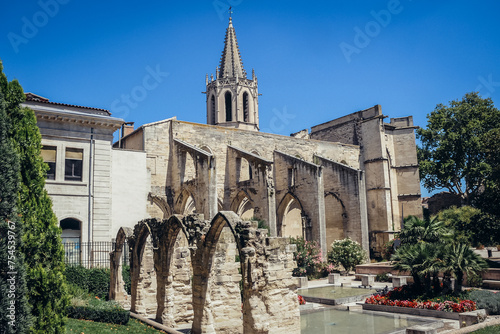 The Temple Saint Martial at Square Agricol Perdiguier in Avignon, France photo