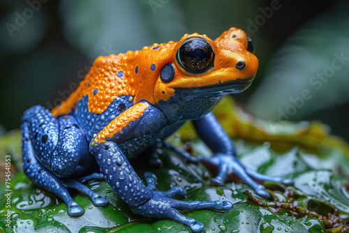 red and blue poison dart frog