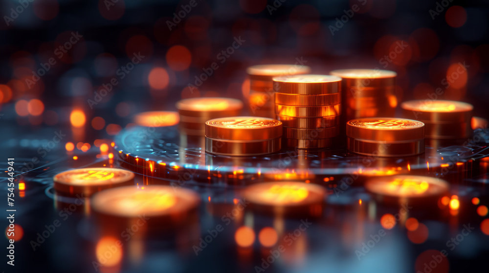 Golden coins. Golden coins.