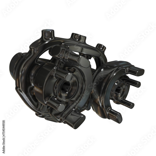 Metal abstract object,3d render
