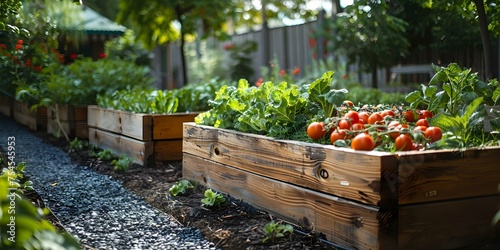 Serene Charity Garden Providing Produce to Local Food Banks. Concept Community Garden, Food Sustainability, Local Charities, Donations, Hunger Relief