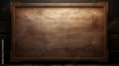 Empty wooden sign frame. © NorLife