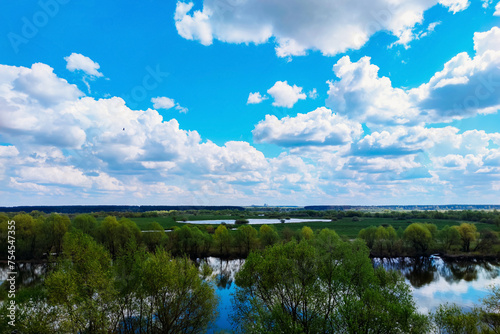 clouds over the river