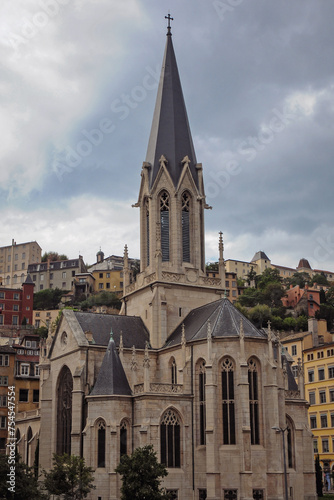 Saint George Church in Lyon city in France photo