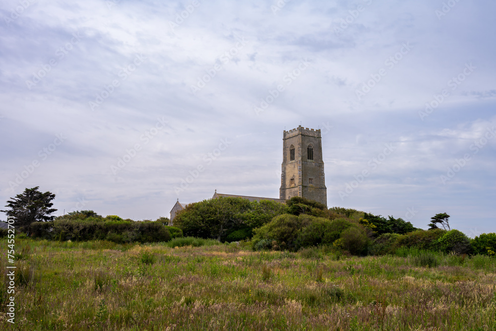 St Mary's church in Happisburgh, Norfolk, England, in spring