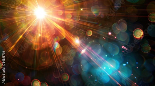 Sunlight with beautiful sparkle effect. Generate AI image