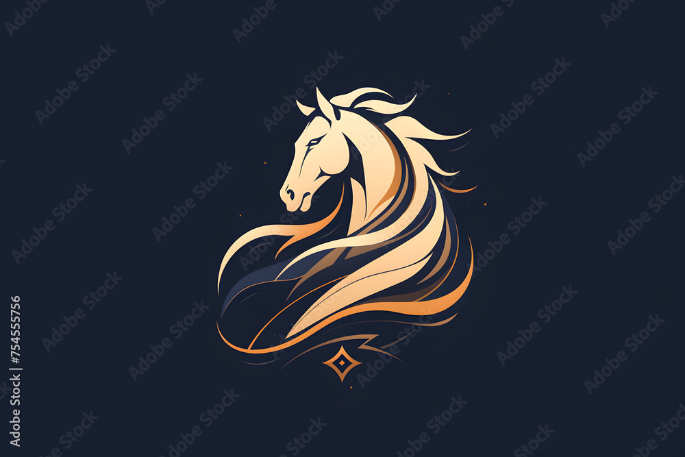 Horse Modern Icon Business Design Logo Emblem