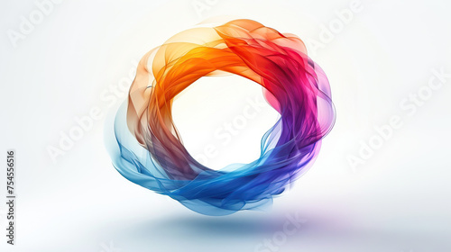 colorful watercolor round frame isolated on white background. ring circle brush stroke. Vector illustration for stickers, banners, cards, advertisement.