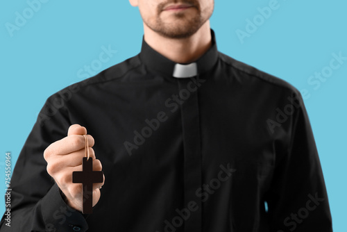 Male priest with prayer bea...
