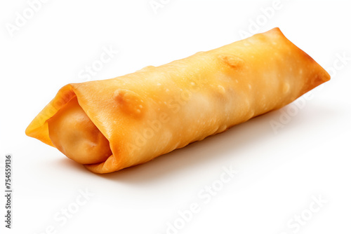 Authentic Vietnamese Spring Roll - isolated on white background