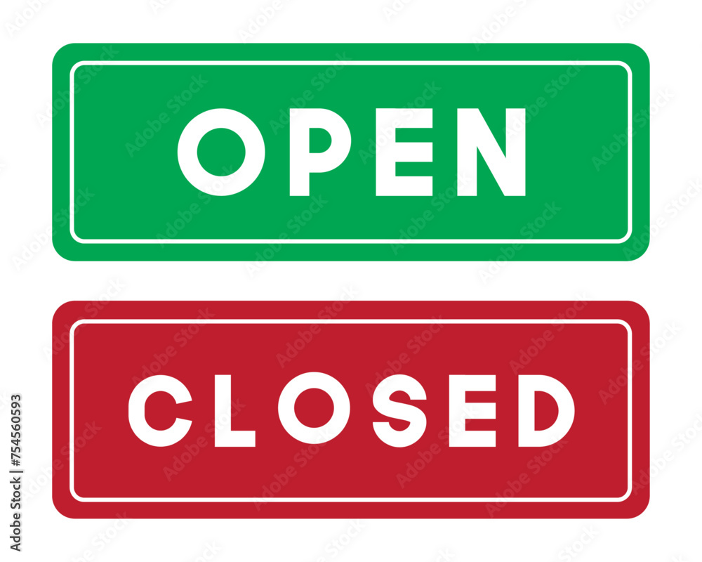 vector open and closed signs vector open and closed signs