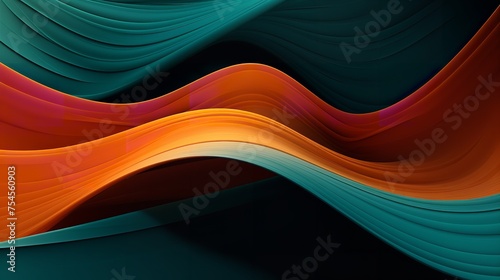 Vibrant Orange Teal White Psychedelic Grainy Gradient