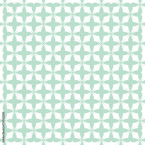 vector seamless pattern with green flowers for background, wallpaper, packaging, wrapping paper, etc.
