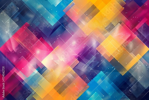 Vibrant geometric abstract background design