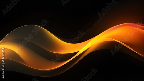Yellow Orange Glowing Abstract Color Gradient
