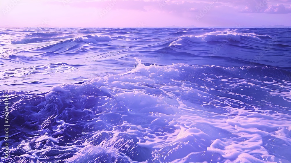 beautiful sea in purple background,