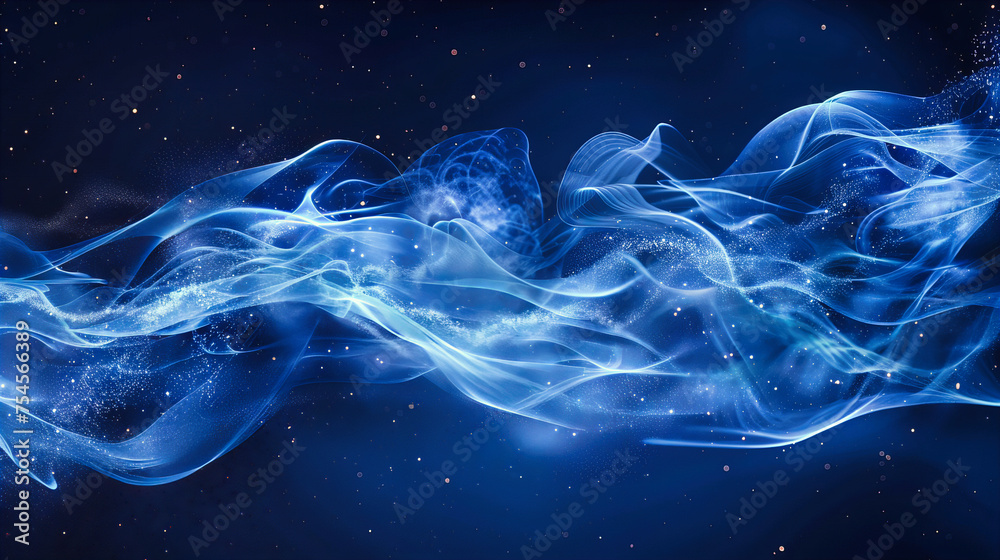 Fototapeta premium Cosmic Swirl: An Ethereal Flow of Light and Color, Evoking the Mystical Forces of the Universe and the Beauty of Motion