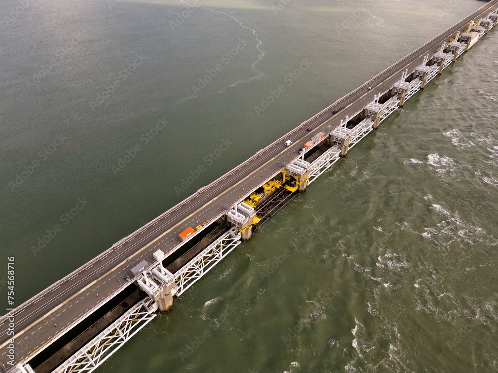 Sea barrier protection, Zeeland, The Netherlands