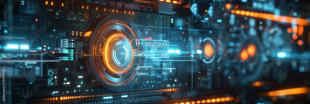 Cyberpunk Technical background abstraction UI UX modern trendy design. Place for text. Lines and dots. Template poster invitation banner email header. 3D Digital art. Horizontal. Generative Ai content Cyberpunk Technical background abstraction UI UX modern trendy design. Place for text. Lines and dots. Template poster invitation banner email header. 3D Digital art. Horizontal. Generative Ai content