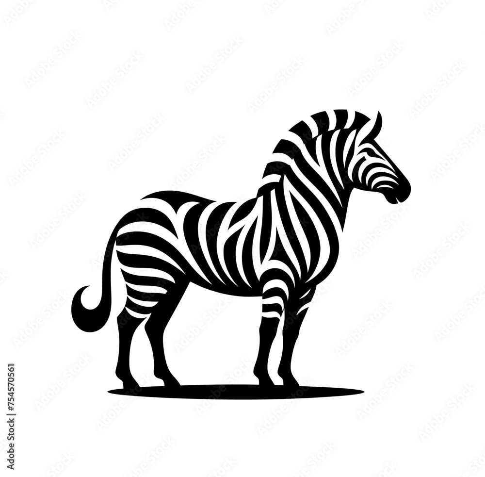 Fototapeta premium Zebra isolated vector illustration