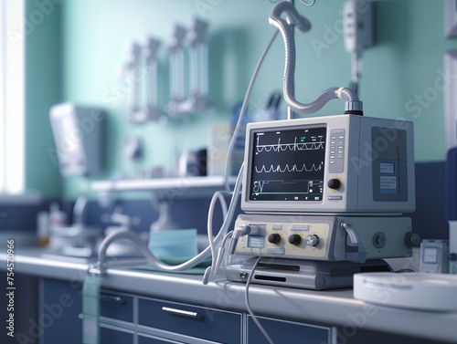 diagnostic equipment in a modern operating room. Health with the help of modern technologies