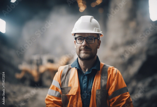Mining engineer in front of the mine © ArtisticLens