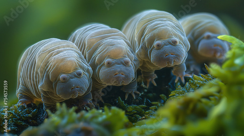 Tardígrados vistos a través de un microscopio