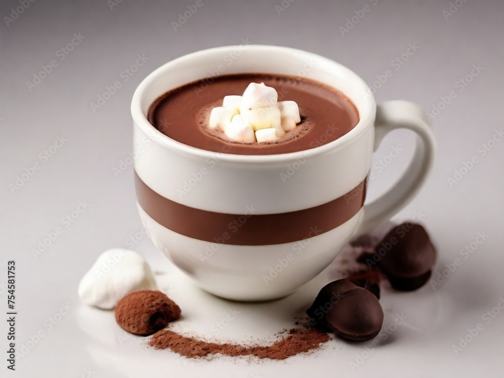 Delicious hot chocolate coffee with marshmallows Hollyday hot drinks Delicious hot chocolate coffee with marshmallows Hollyday hot drinks