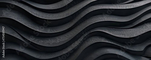 Close Up View of Black Wave Surface