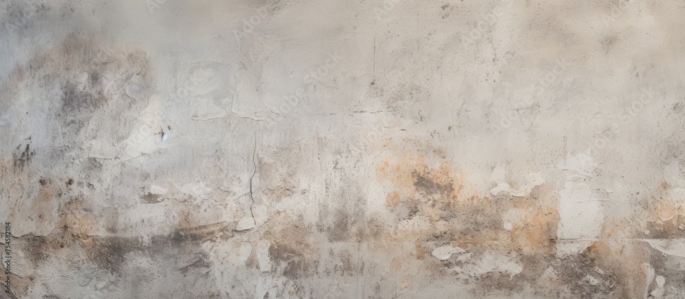 An old wall with peeling paint, revealing layers of history and wear. The concrete stucco background showcases the passage of time through fading colors and textures.