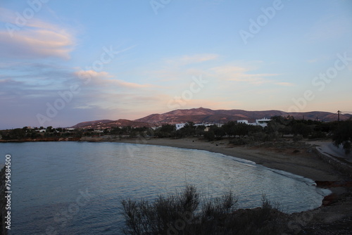 Strand in der Dämmerung auf Antiparos