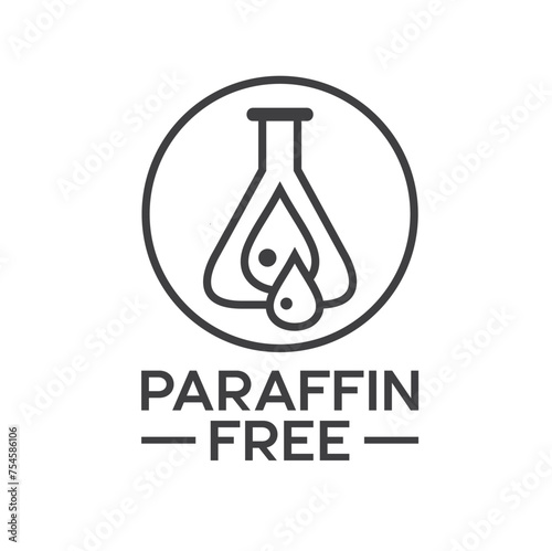 symbol of paraffin free, paraffin free icon, vector art.