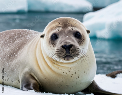 The seal is a mammal belonging to the Phocidae family,They are perfectly adapted to life in water with an elongated and tapered body covered with a thick layer of fat and thick, waterproof fur