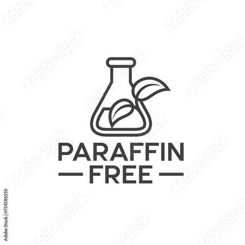 symbol of paraffin free, paraffin free icon, vector art.